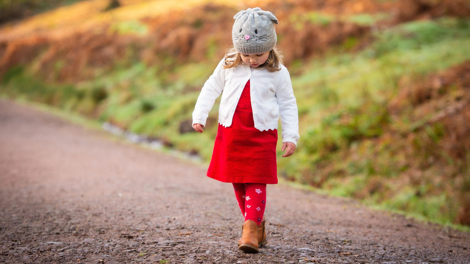 Little girl exploring