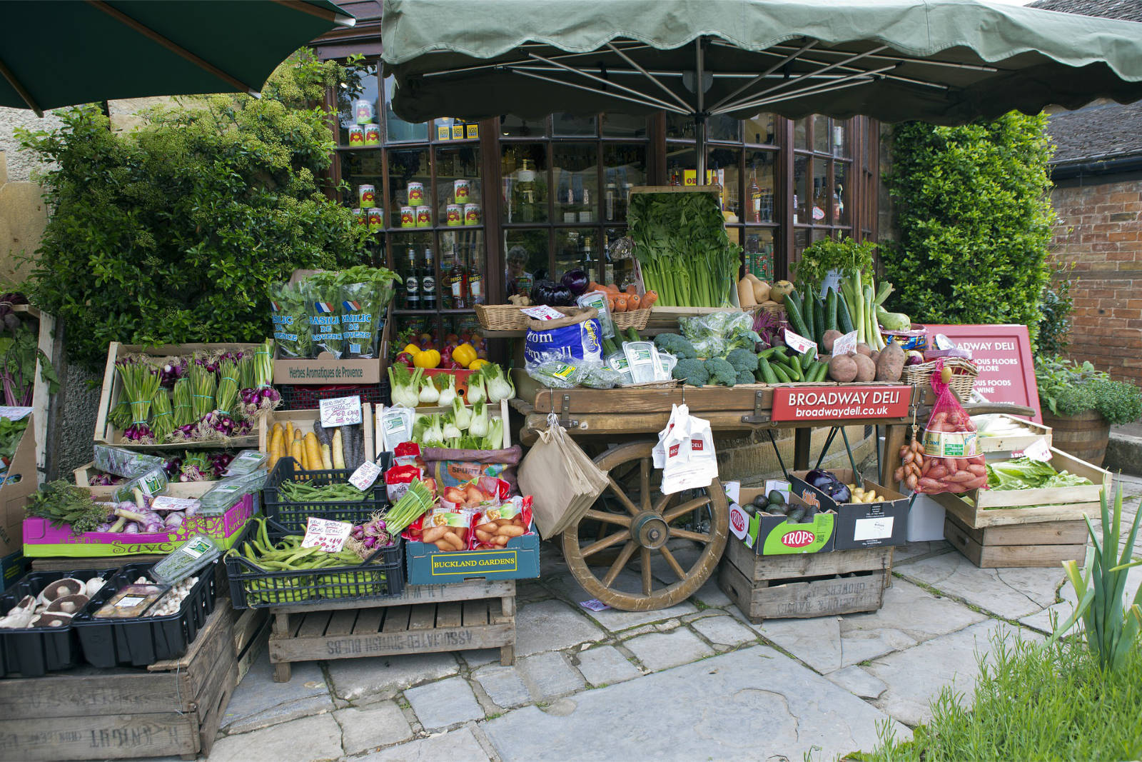 Greengrocer's handcart at Broadway Deli