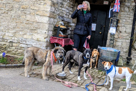 Rocco the Rock Star visits Castle Combe, Wiltshire