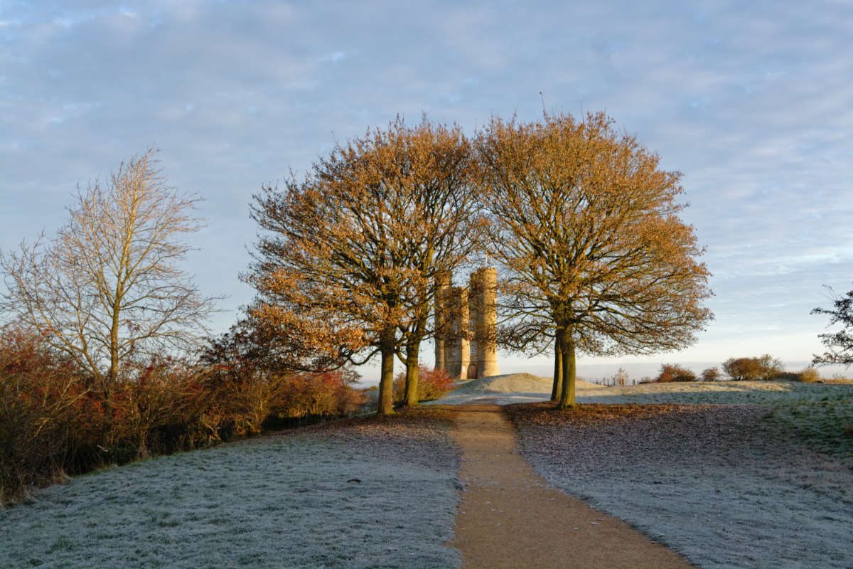 Broadway Tower behind trees