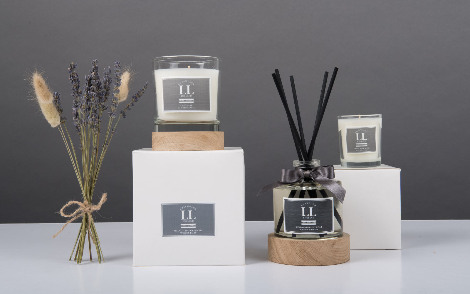 Candles and diffusers from Libby Lavender Cotswolds