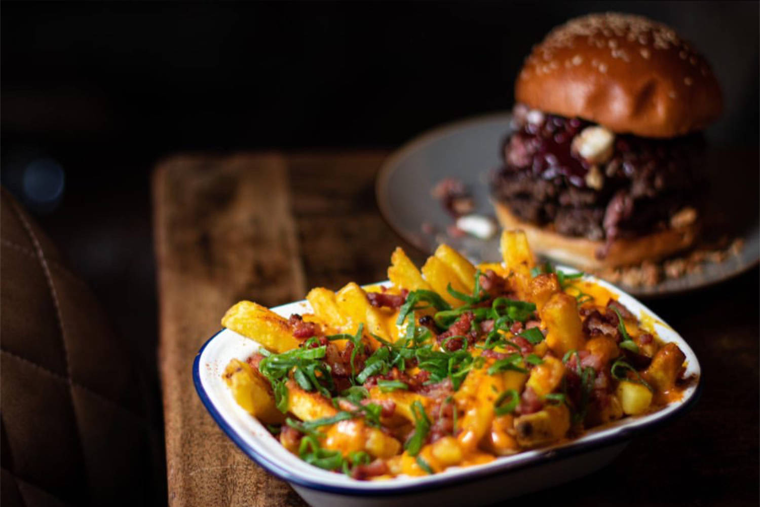 We offer a range of hand pressed beef burgers with meat supplied by Jesse Smith's and buns from Mark's Cotswold Bakery